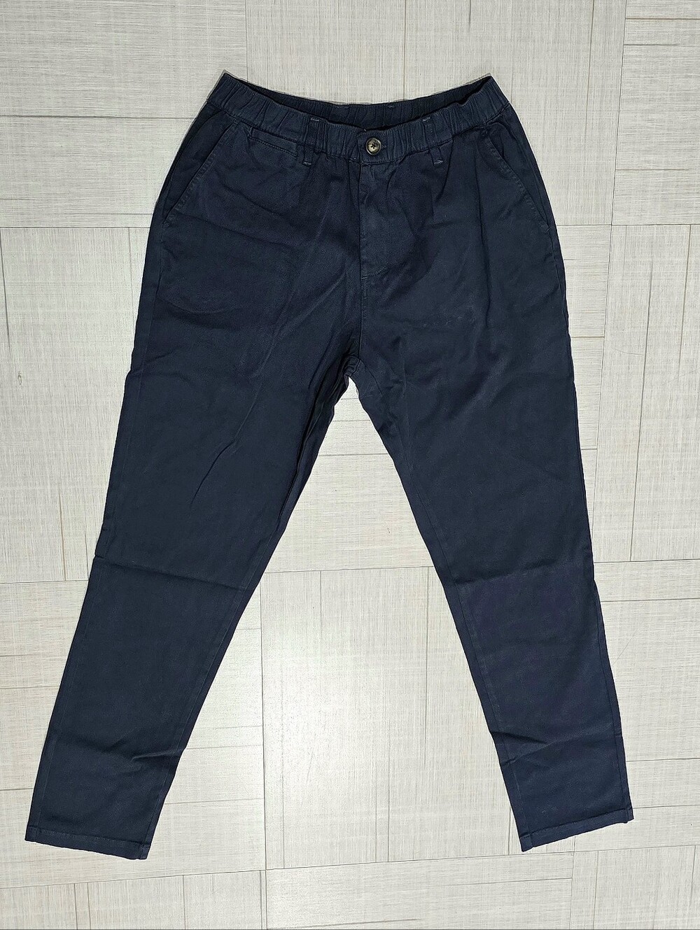 COVE USA Elastic Waist Stretch Chino Pants - Navy Blue (32 x 32)